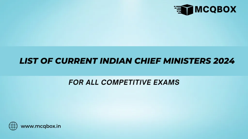 List of Current Indian Chief Ministers
